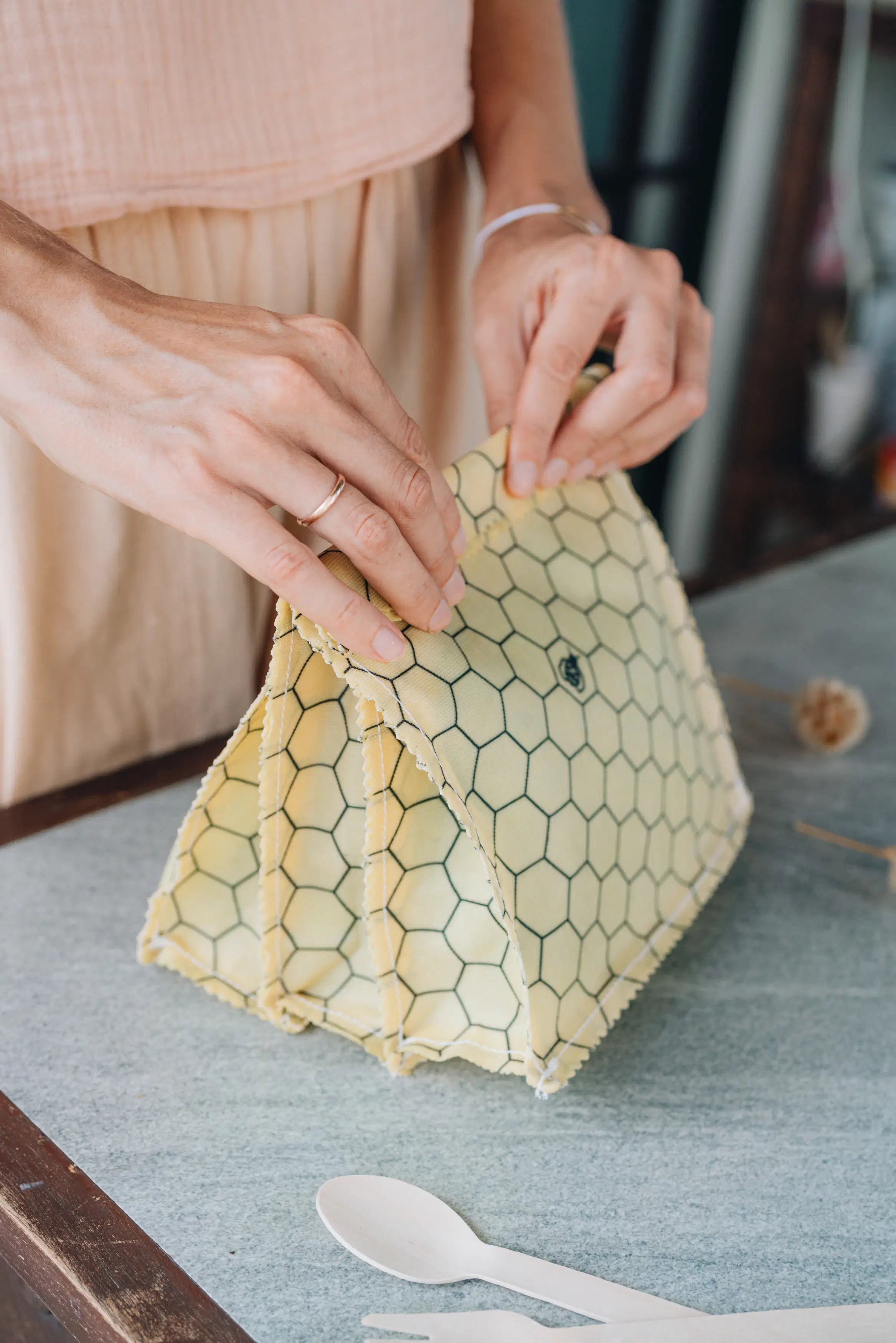 Beeswax Lunch Bag - Triple - Classic