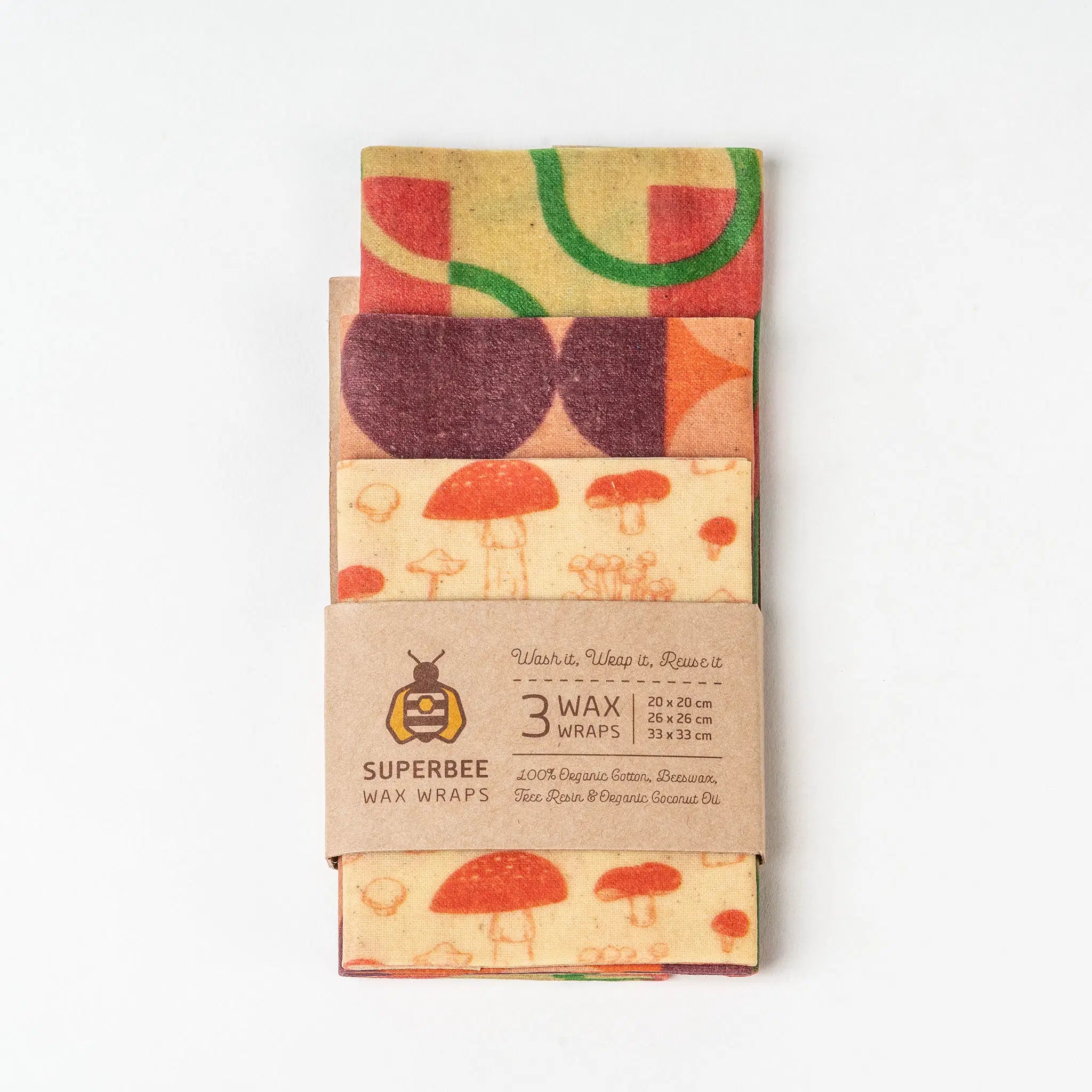 Beeswax Wrap - Essentials, 3-Pack - Mixed Prints