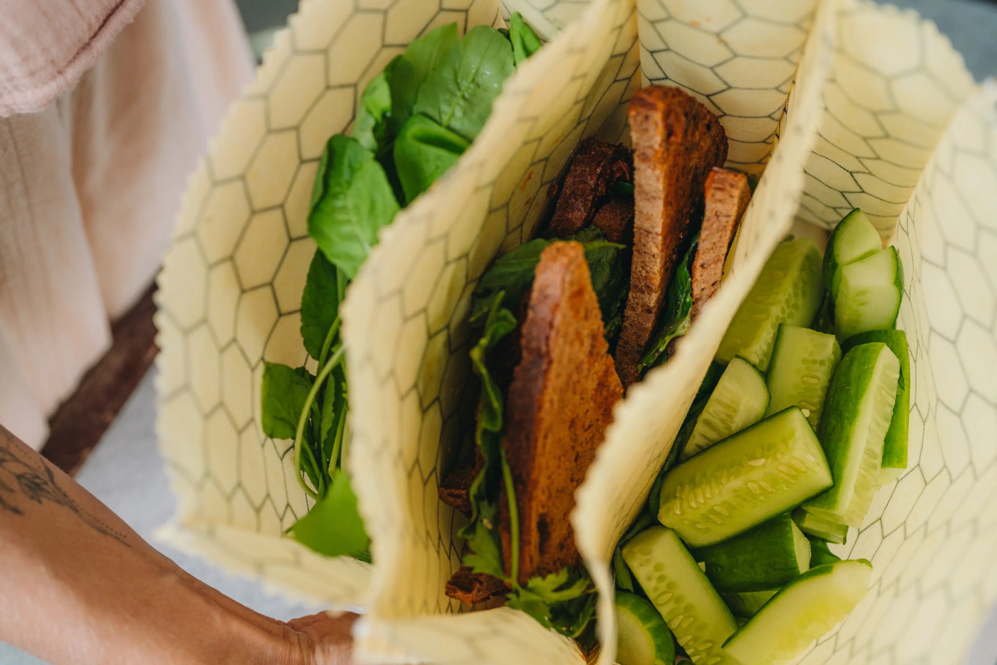 Beeswax Lunch Bag - Triple - Classic